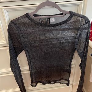 Mesh sparkly long sleeve